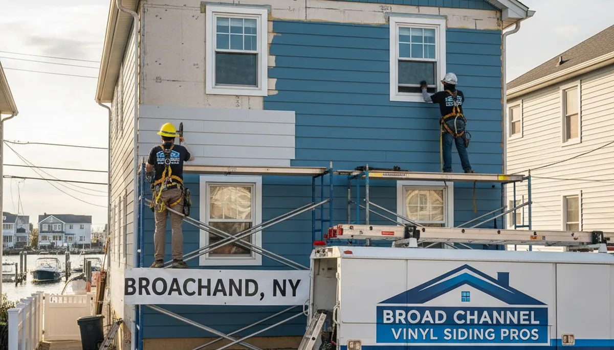 Professional vinyl siding installation on a home exterior in Brooklyn, NY