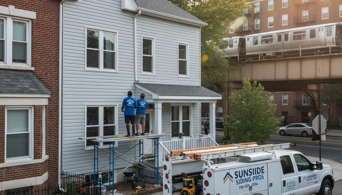 Professional vinyl siding installation on home exterior in Brooklyn, NY